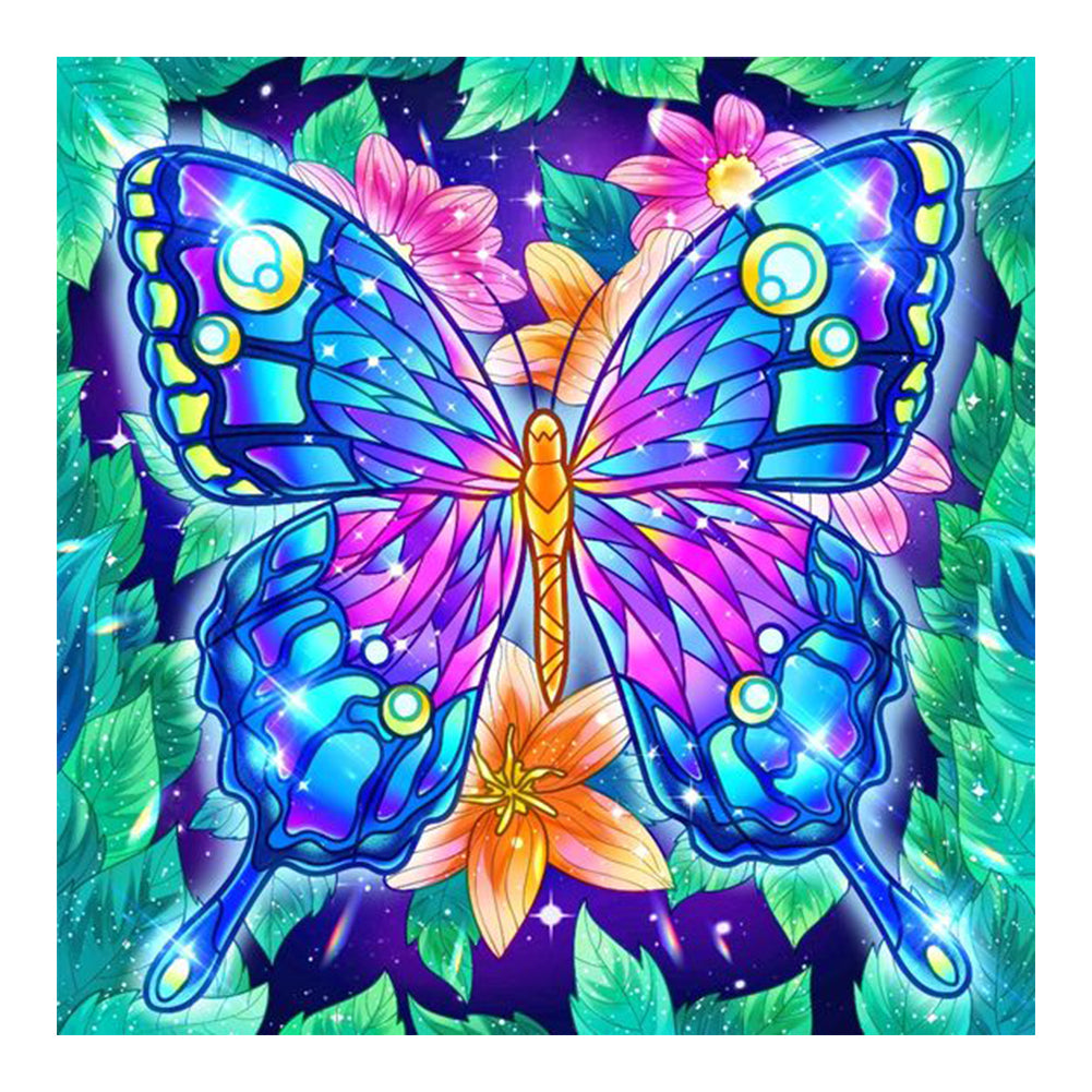 Butterfly 30*30CM(Canvas) Full Partial Special Shaped Drill Diamond Painting