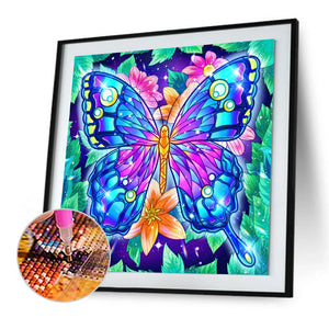 Butterfly 30*30CM(Canvas) Full Partial Special Shaped Drill Diamond Painting