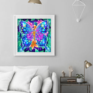 Butterfly 30*30CM(Canvas) Full Partial Special Shaped Drill Diamond Painting
