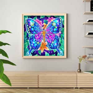 Butterfly 30*30CM(Canvas) Full Partial Special Shaped Drill Diamond Painting