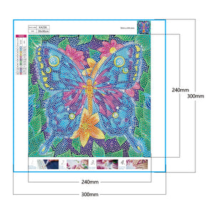 Butterfly 30*30CM(Canvas) Full Partial Special Shaped Drill Diamond Painting