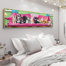 Load image into Gallery viewer, Cat On The Sofa 90*30CM(Canvas) Full Round Drill Diamond Painting
