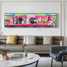 Load image into Gallery viewer, Cat On The Sofa 90*30CM(Canvas) Full Round Drill Diamond Painting
