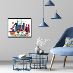 Joy Sunday - Cityscape - Tokyo - 26*20CM 14CT 2 Counted Cross Stitch