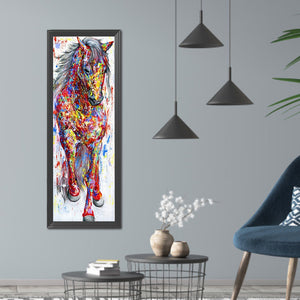 Colorful Horse 30*90CM(Canvas) Full Round Drill Diamond Painting