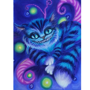 Cheshire Cat 30*40CM(Canvas) Full Round Drill Diamond Painting