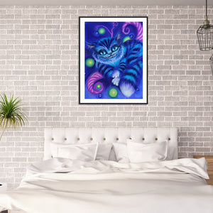 Cheshire Cat 30*40CM(Canvas) Full Round Drill Diamond Painting