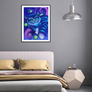 Cheshire Cat 30*40CM(Canvas) Full Round Drill Diamond Painting