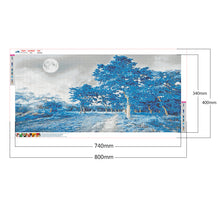 Load image into Gallery viewer, Blue Woods 80*40CM(Canvas) Full Round Drill Diamond Painting
