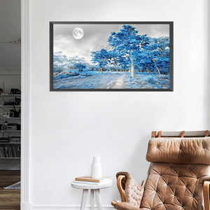 Blue Woods 80*40CM(Canvas) Full Round Drill Diamond Painting