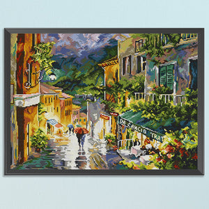 Joy Sunday - In The Rain - 49*38CM 14CT 2 Stamped Cross Stitch