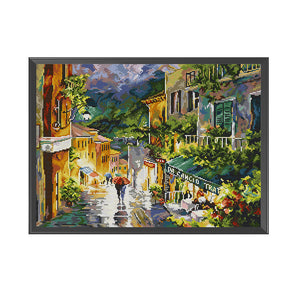 Joy Sunday - In The Rain - 49*38CM 14CT 2 Stamped Cross Stitch