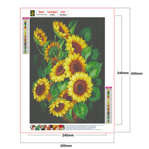 Flowers And Grass 30*40CM(Canvas) Full Round Drill Diamond Painting