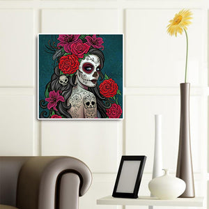 Skeleton Woman 40*40CM(Canvas) Full Round Drill Diamond Painting