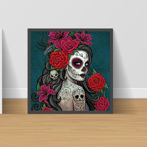 Skeleton Woman 40*40CM(Canvas) Full Round Drill Diamond Painting