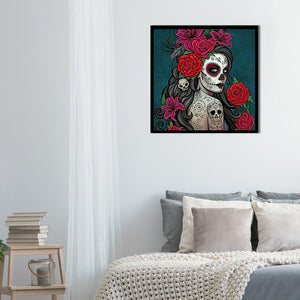 Skeleton Woman 40*40CM(Canvas) Full Round Drill Diamond Painting