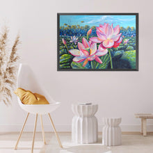 Load image into Gallery viewer, DIY - Lotus - 40*50CM 11CT 3 Stamped Cross Stitch
