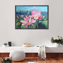 Load image into Gallery viewer, DIY - Lotus - 40*50CM 11CT 3 Stamped Cross Stitch
