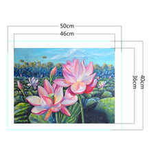 Load image into Gallery viewer, DIY - Lotus - 40*50CM 11CT 3 Stamped Cross Stitch
