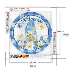 Chrysanthemum Gnome 30*30CM(Canvas) Full Round Drill Diamond Painting