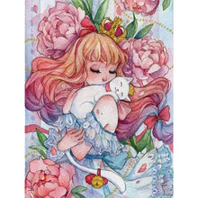 Load image into Gallery viewer, Cat Girl 30*40CM(Canvas) Full Round Drill Diamond Painting
