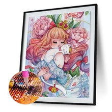 Load image into Gallery viewer, Cat Girl 30*40CM(Canvas) Full Round Drill Diamond Painting
