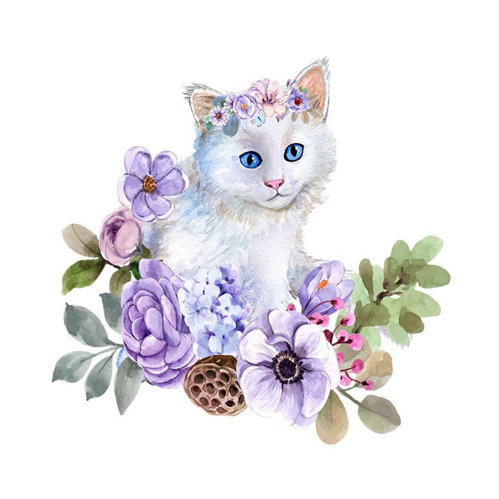Kitten 45*45CM(Canvas) Full Square Drill Diamond Painting