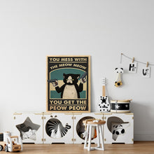 Load image into Gallery viewer, DIY - Cat With A Gun - 40*55CM 11CT 3 Stamped Cross Stitch
