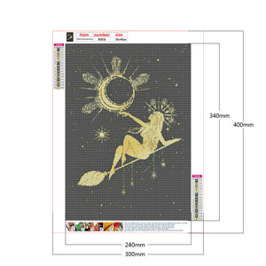 Moon Girl 30*40CM(Canvas) Full Round Drill Diamond Painting