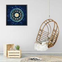 Load image into Gallery viewer, Zodiac Clock 40*40CM(Canvas) Full Round Drill Diamond Painting
