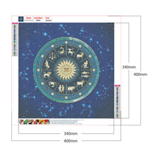 Load image into Gallery viewer, Zodiac Clock 40*40CM(Canvas) Full Round Drill Diamond Painting
