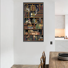 Load image into Gallery viewer, Cat On Bookshelf 40*80CM(Canvas) Full Round Drill Diamond Painting
