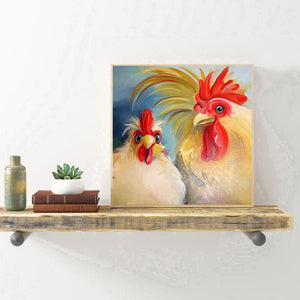 Rooster 30*30CM(Canvas) Full Round Drill Diamond Painting