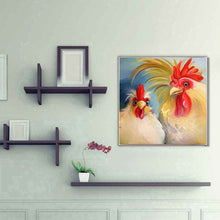 Load image into Gallery viewer, Rooster 30*30CM(Canvas) Full Round Drill Diamond Painting
