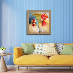 Rooster 30*30CM(Canvas) Full Round Drill Diamond Painting