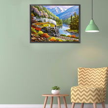 Load image into Gallery viewer, Train 60*50CM(Canvas) Full Round Drill Diamond Painting

