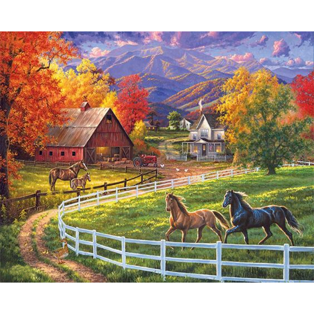 Manor 50*40CM(Canvas) Full Round Drill Diamond Painting