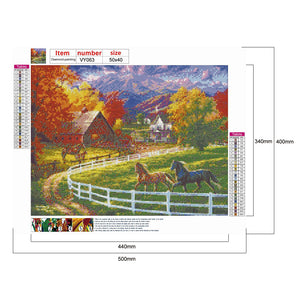 Manor 50*40CM(Canvas) Full Round Drill Diamond Painting