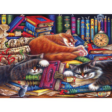 Load image into Gallery viewer, Cat On Desk 60*50CM(Canvas) Full Round Drill Diamond Painting
