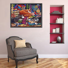 Load image into Gallery viewer, Cat On Desk 60*50CM(Canvas) Full Round Drill Diamond Painting
