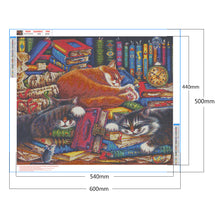 Load image into Gallery viewer, Cat On Desk 60*50CM(Canvas) Full Round Drill Diamond Painting
