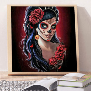 Skeleton Woman 40*40CM(Canvas) Full Round Drill Diamond Painting