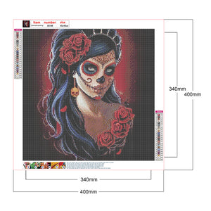 Skeleton Woman 40*40CM(Canvas) Full Round Drill Diamond Painting