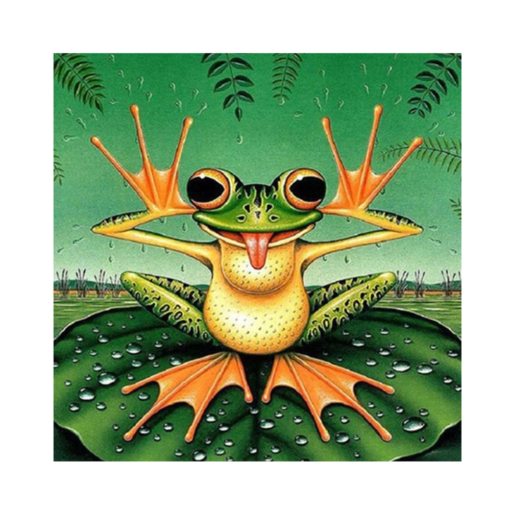 Naughty Frog 40*40CM(Canvas) Full Round Drill Diamond Painting