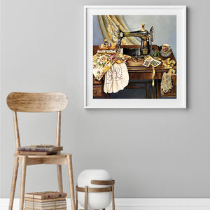Sewing Machine 40*40CM(Picture) Full Square Drill Diamond Painting