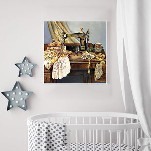 Sewing Machine 40*40CM(Picture) Full Square Drill Diamond Painting