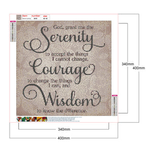 English Calligraphy And Painting 40*40CM(Canvas) Full Round Drill Diamond Painting