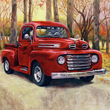 Load image into Gallery viewer, Little Red Car 50*50CM(Canvas) Full Round Drill Diamond Painting
