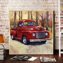 Load image into Gallery viewer, Little Red Car 50*50CM(Canvas) Full Round Drill Diamond Painting
