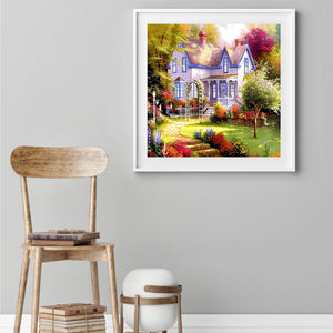 Villa In The Woods 40*40CM(Picture) Full Square Drill Diamond Painting